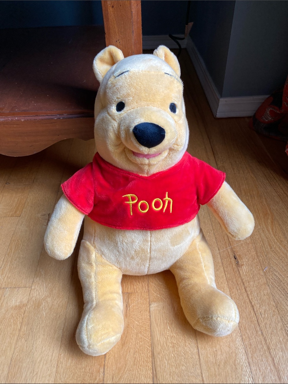 Disney Plush Winnie the Pooh - Yellow with Red Shirt